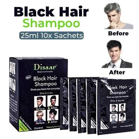Disaar Black Hair Dye Shampoo Sachet – Pack of 10 Pcs - Buy Online in Pakistan at Cosmia.pk