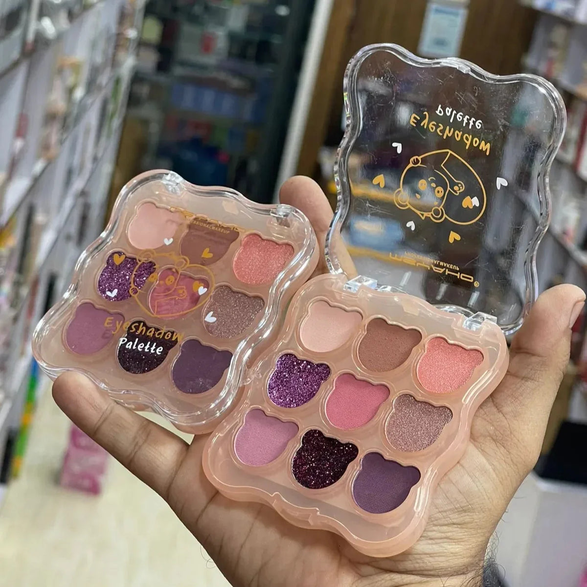 MSYAHO Cute Bear 9-Color Eyeshadow Palette - Buy Online in Pakistan at Cosmia.pk