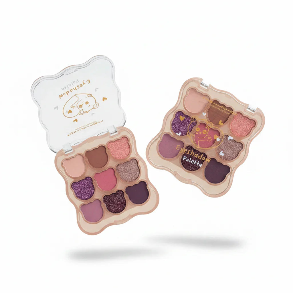 MSYAHO Cute Bear Eyeshadow Palette - 9 Colors - Buy Online in Pakistan at Cosmia.pk