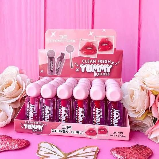 Crazy Girl CG Clean Fresh Yummy Lip Gloss - 12pcs Set - Buy Online in Pakistan at Cosmia.pk