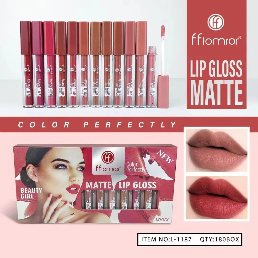 FFIOMROR Matte Lipgloss – 12 Pcs Tray - Buy Online in Pakistan at Cosmia.pk