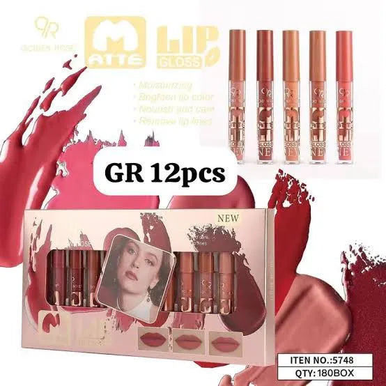 Qoiden Rose Matte Lipgloss – 12 Pcs Tray - Buy Online in Pakistan at Cosmia.pk