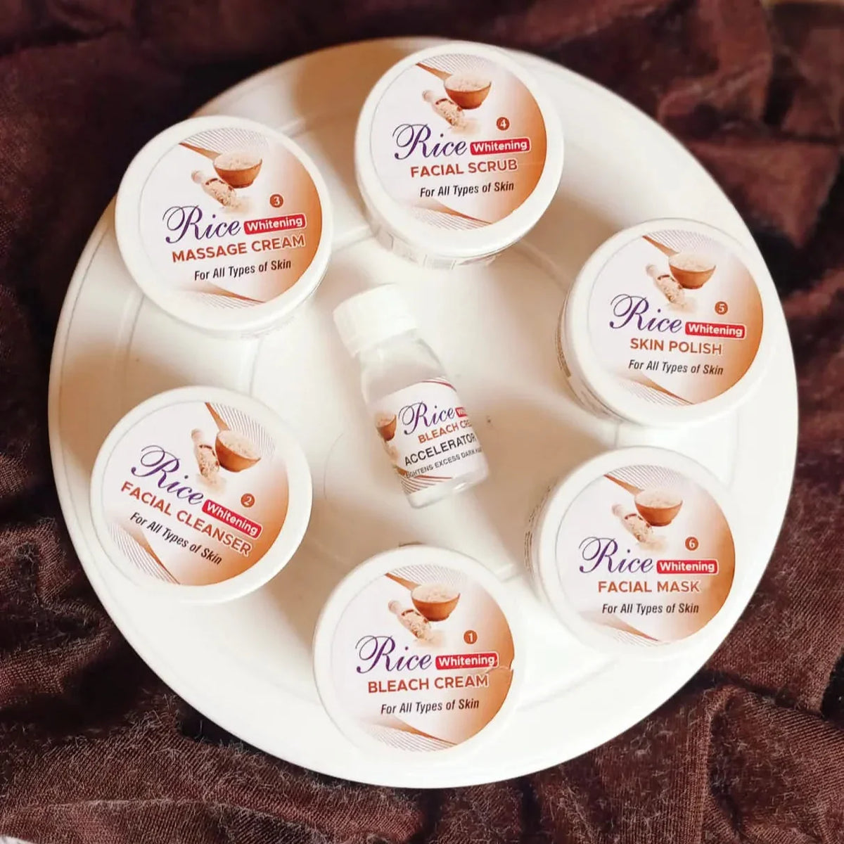 Rice Whitening Ultra Glowing Facial Kit For All Skin Types -100ml - Buy Online in Pakistan at Cosmia.pk