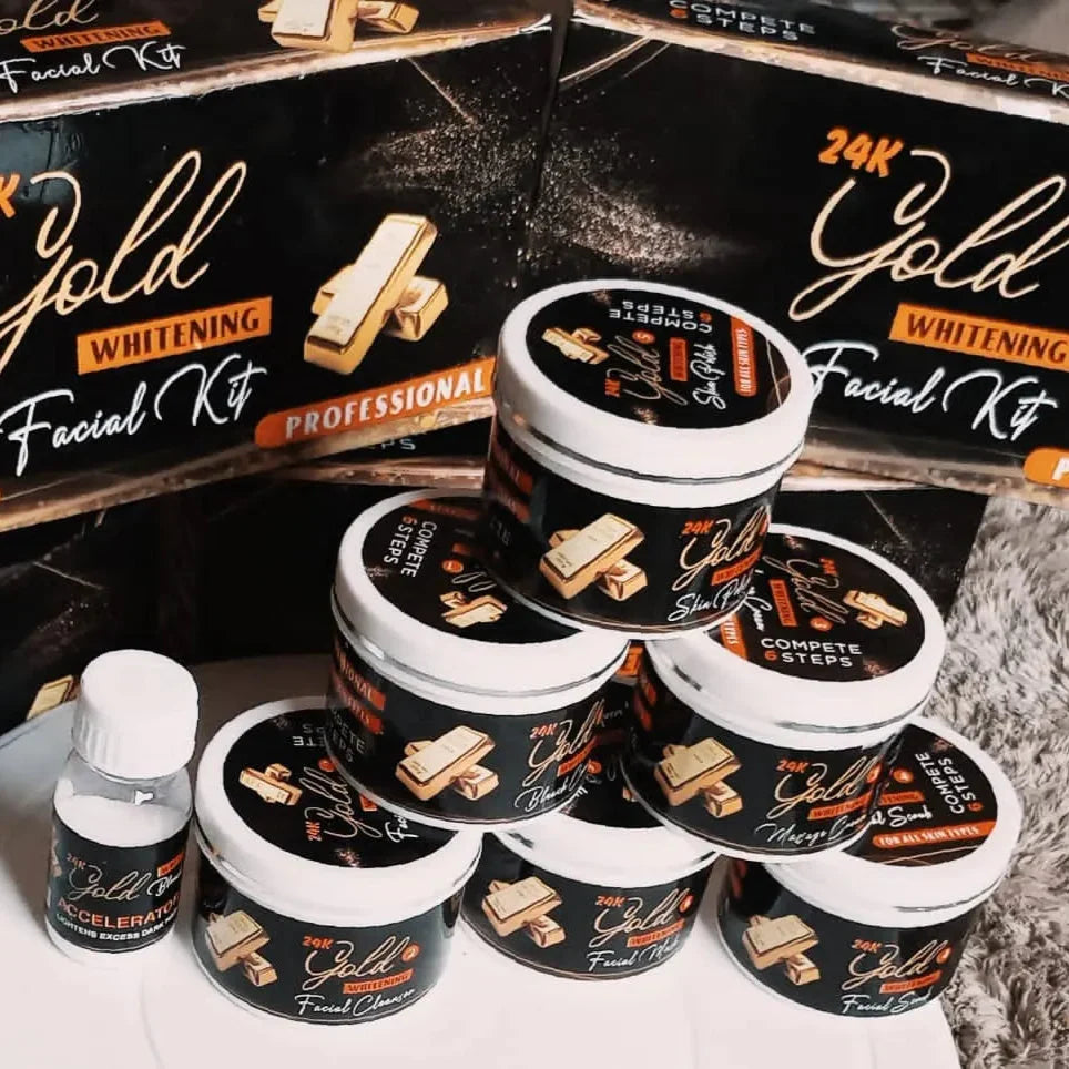 24k Gold Facial Kit Original Ultra Glowing Facial Kit - Pack Of 6 - Buy Online in Pakistan at Cosmia.pk