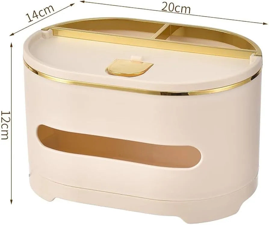 Multifunctional ABS Tissue Box with Storage – Sleek Organizer - Buy Online in Pakistan at Cosmia.pk