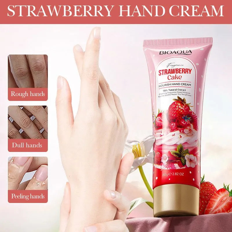 Bioaqua Fragrance Strawberry Cake Nourishing Hand Cream – 80 g - Buy Online in Pakistan at Cosmia.pk