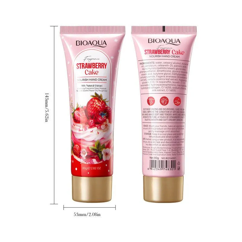 Bioaqua Fragrance Strawberry Cake Nourishing Hand Cream – 80 g - Buy Online in Pakistan at Cosmia.pk