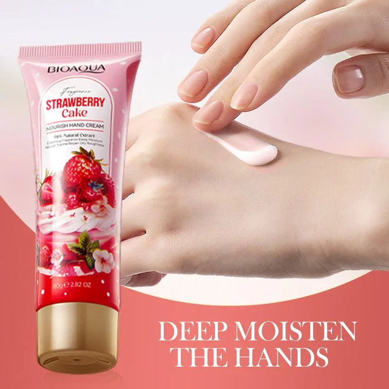 Bioaqua Fragrance Strawberry Cake Nourishing Hand Cream – 80 g - Buy Online in Pakistan at Cosmia.pk