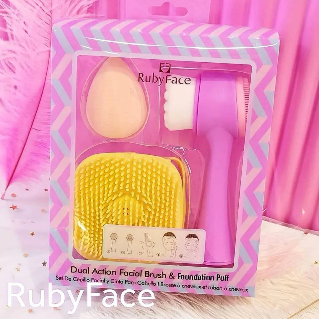 Ruby Face – Face Brush and Silicone Massage Bath Brush Set - Buy Online in Pakistan at Cosmia.pk