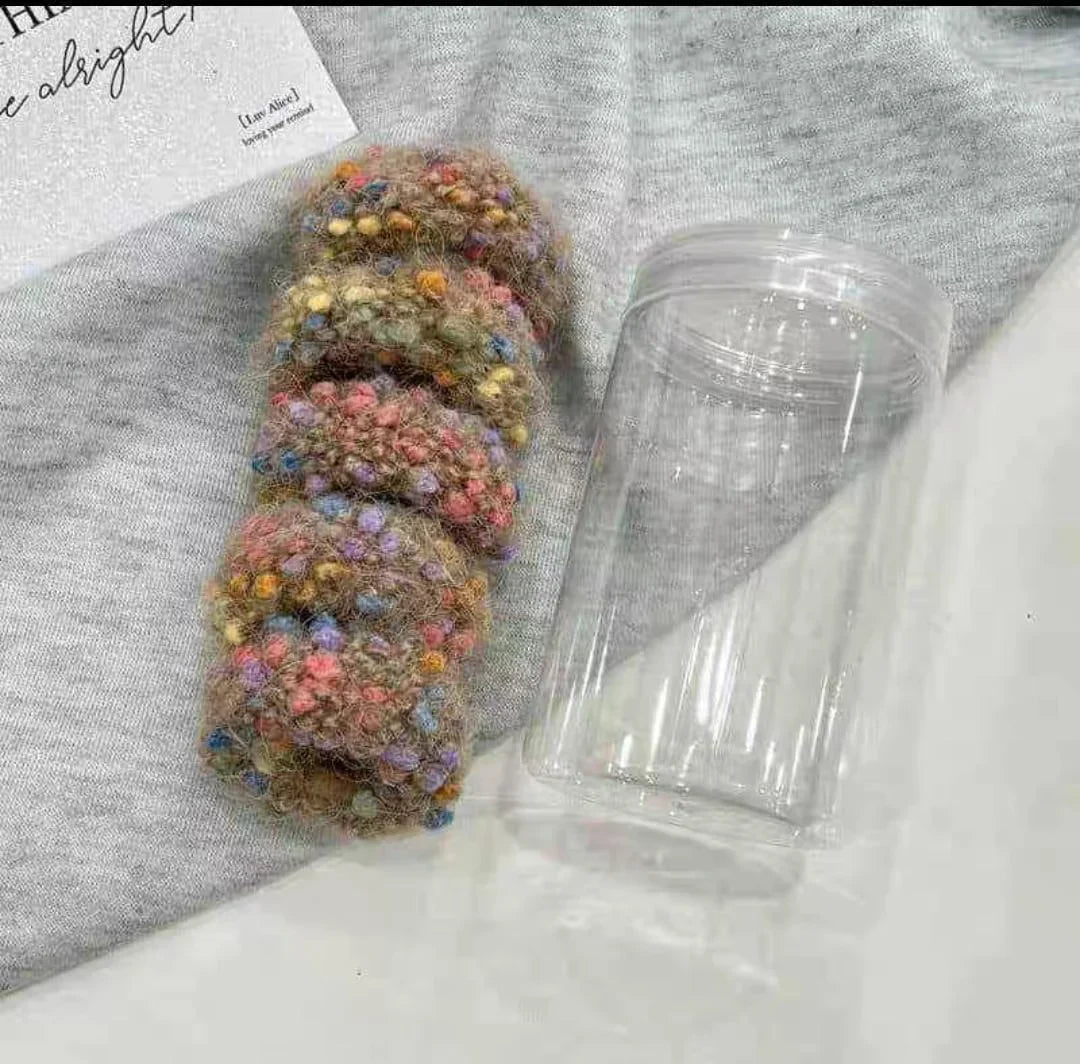 New Colored Dot Plush Hair Loop – Thick High Elastic Soft Velvet - Buy Online in Pakistan at Cosmia.pk