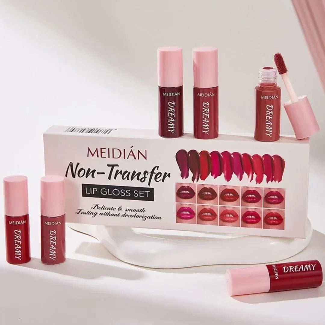 Meidian non transfer lipgloss set - 10 Pcs Box - Buy Online in Pakistan at Cosmia.pk