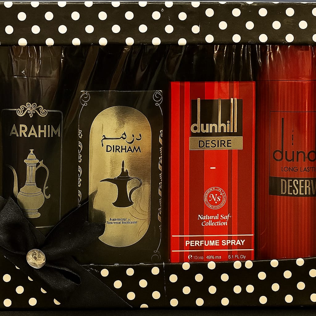 Perfume Gift Pack Dirham & Desire Fragrance Combo (4 Pcs Set) - Buy Online in Pakistan at Cosmia.pk