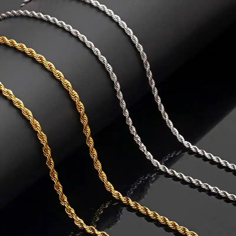 China Rope Chain – Elegant Twisted Design Necklace for Men & Women - Buy Online in Pakistan at Cosmia.pk