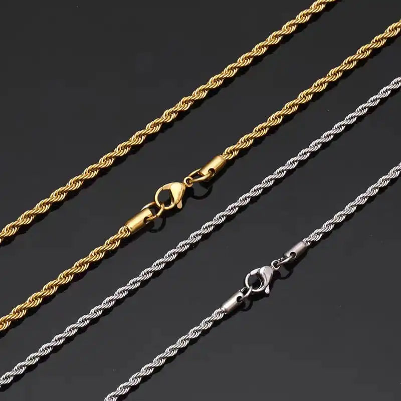 China Rope Chain – Elegant Twisted Design Necklace for Men & Women - Buy Online in Pakistan at Cosmia.pk