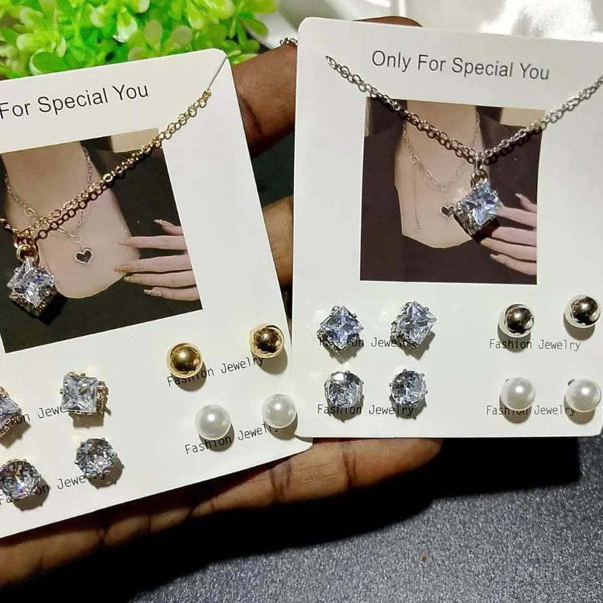 Locket & 4 studs set - Buy Online in Pakistan at Cosmia.pk