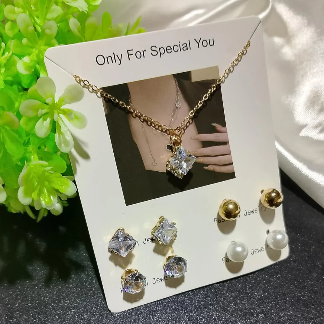 Locket & 4 studs set - Buy Online in Pakistan at Cosmia.pk