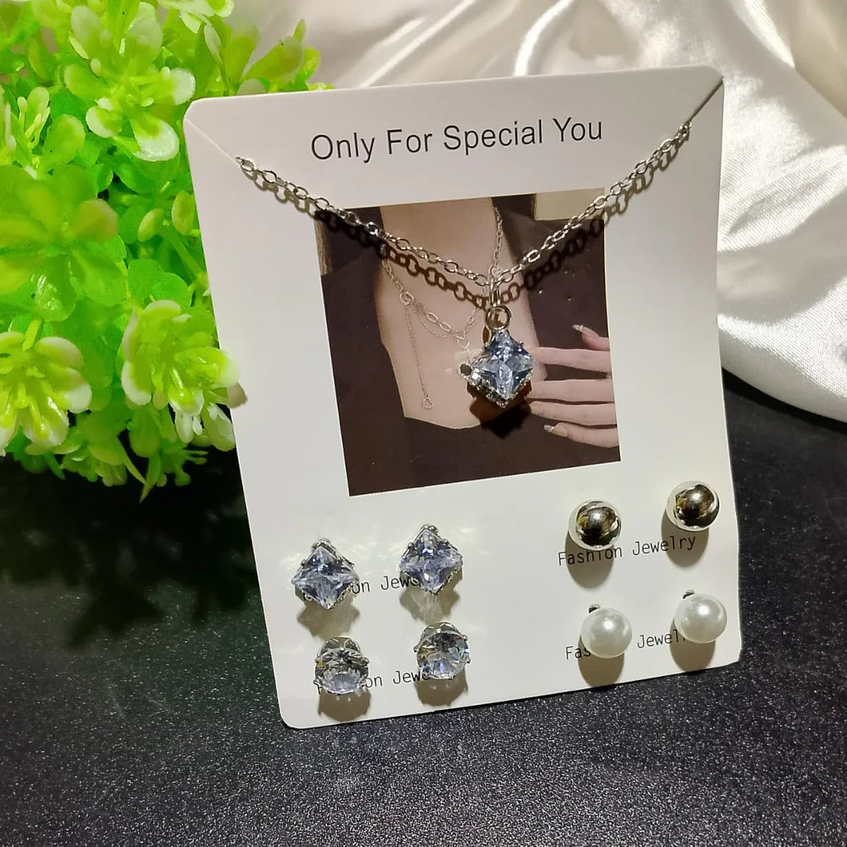 Locket & 4 studs set - Buy Online in Pakistan at Cosmia.pk