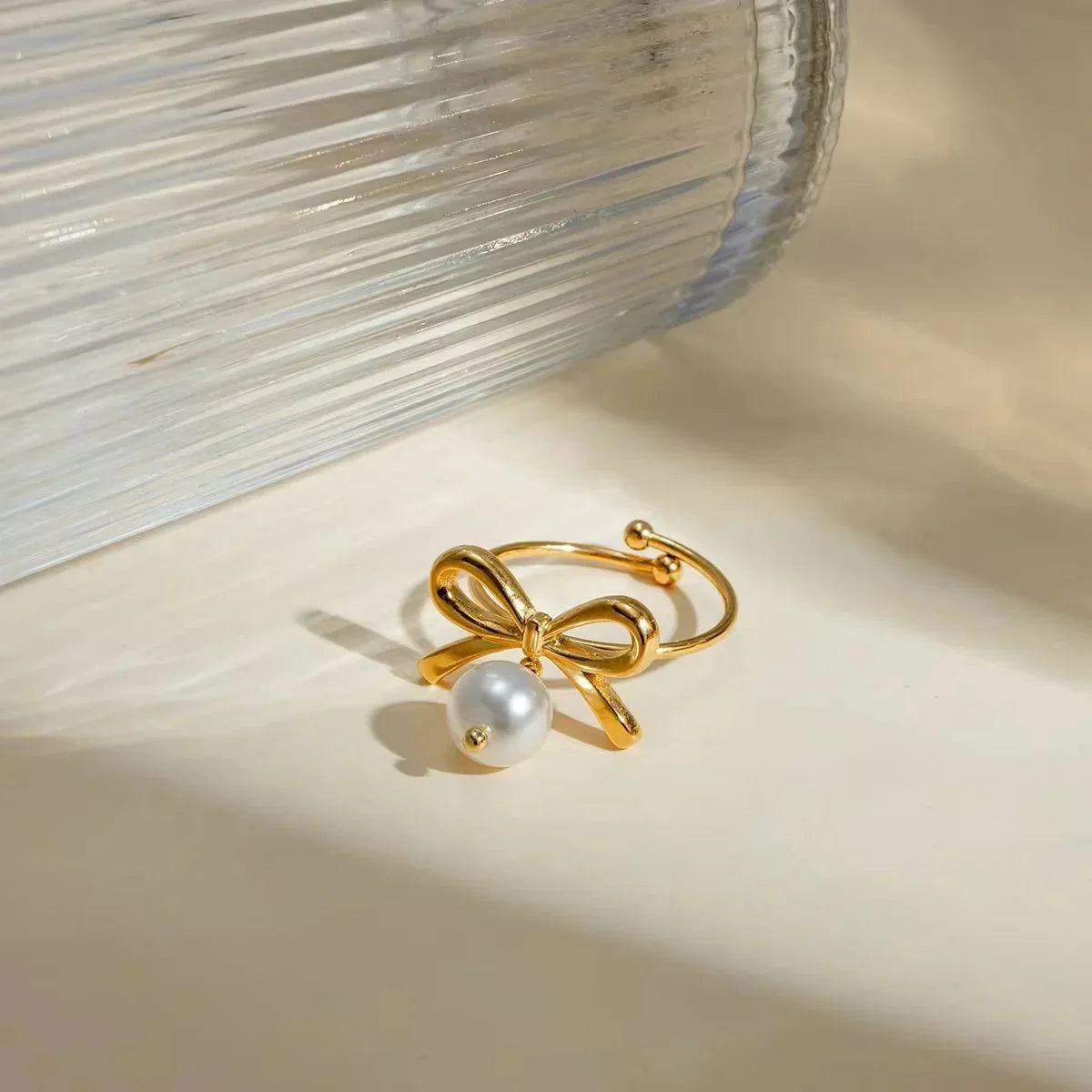 Forever Bow pearl charm RING - Buy Online in Pakistan at Cosmia.pk