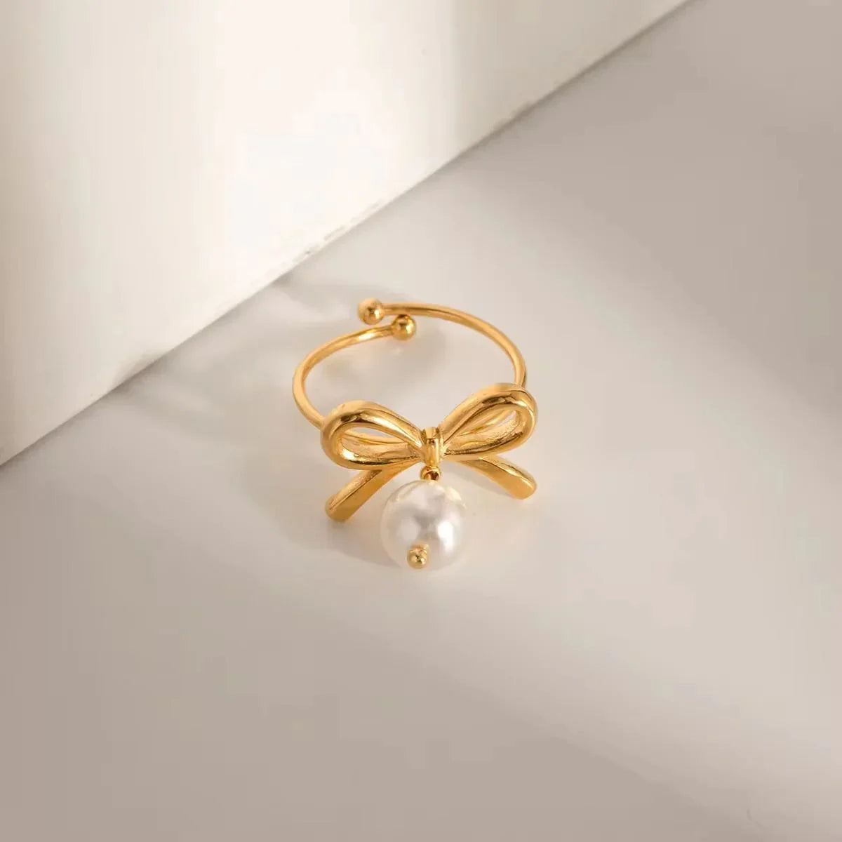 Forever Bow pearl charm RING - Buy Online in Pakistan at Cosmia.pk