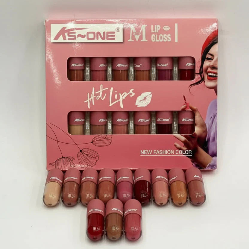 Ks~ONE Matte Hot Lips Lip Gloss Set - Pack of 12 - Buy Online in Pakistan at Cosmia.pk