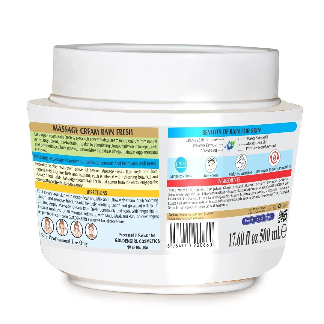 Soft Touch Massage Cream (Rain Fresh) 500ml - Buy Online in Pakistan at Cosmia.pk