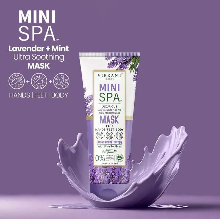 Vibrant Beauty Mini Spa Lavender + Mint Manicure Pedicure Kit - 200ml - Buy Online in Pakistan at Cosmia.pk
