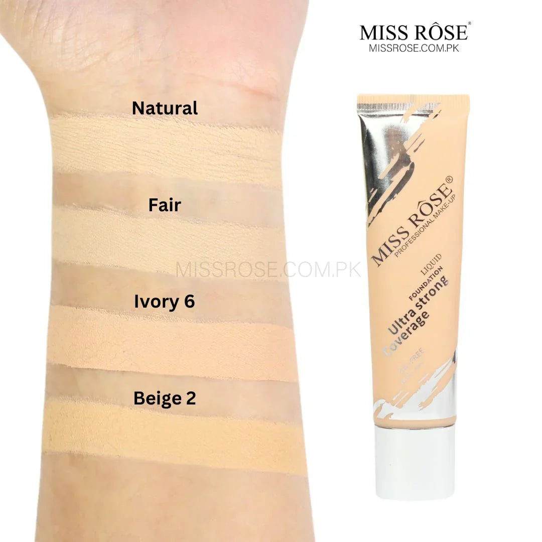 Miss Rose Ultra Strong Coverage Liquid Foundation - Buy Online in Pakistan at Cosmia.pk