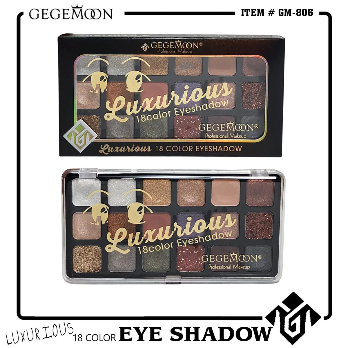 Gege Moon 18 Colors Luxurious Eyeshadow Palette - Buy Online in Pakistan at Cosmia.pk