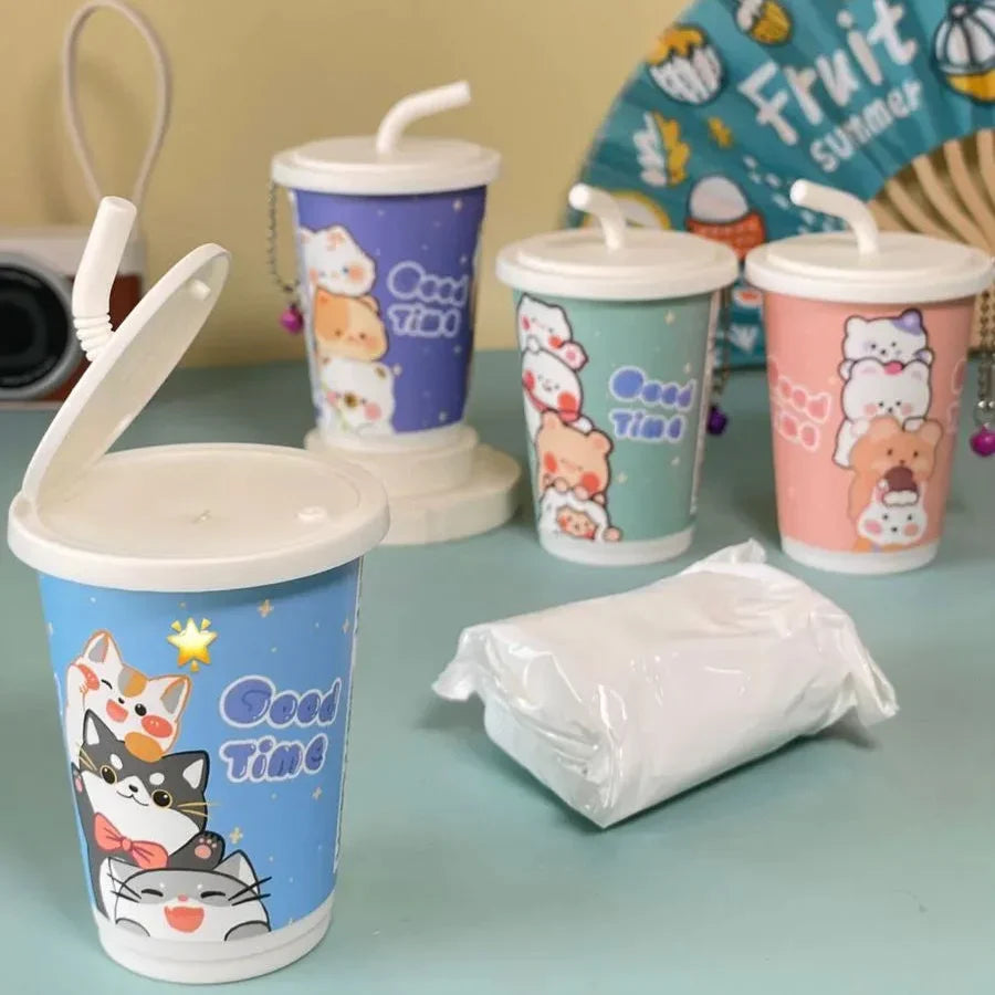 Wet Wipes Sipper Glass – 30 Sheets | Cute & Portable Canister Design - Buy Online in Pakistan at Cosmia.pk