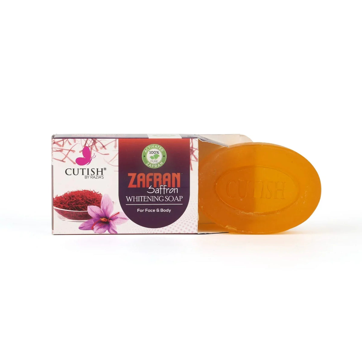 Cutish ZAFRAN Whitening Soap – Each - Buy Online in Pakistan at Cosmia.pk