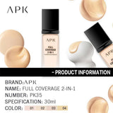 APK Full Coverage 2-in-1 Foundation & Concealer – 30ml - Buy Online in Pakistan at Cosmia.pk
