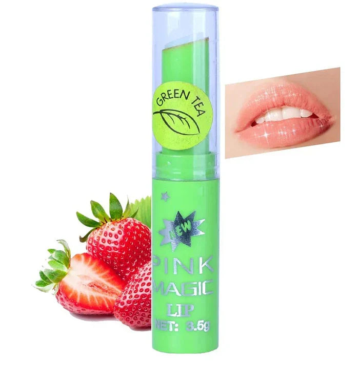 Pink Magic Color Changing Lip Balm - Green Tea - Buy Online in Pakistan at Cosmia.pk