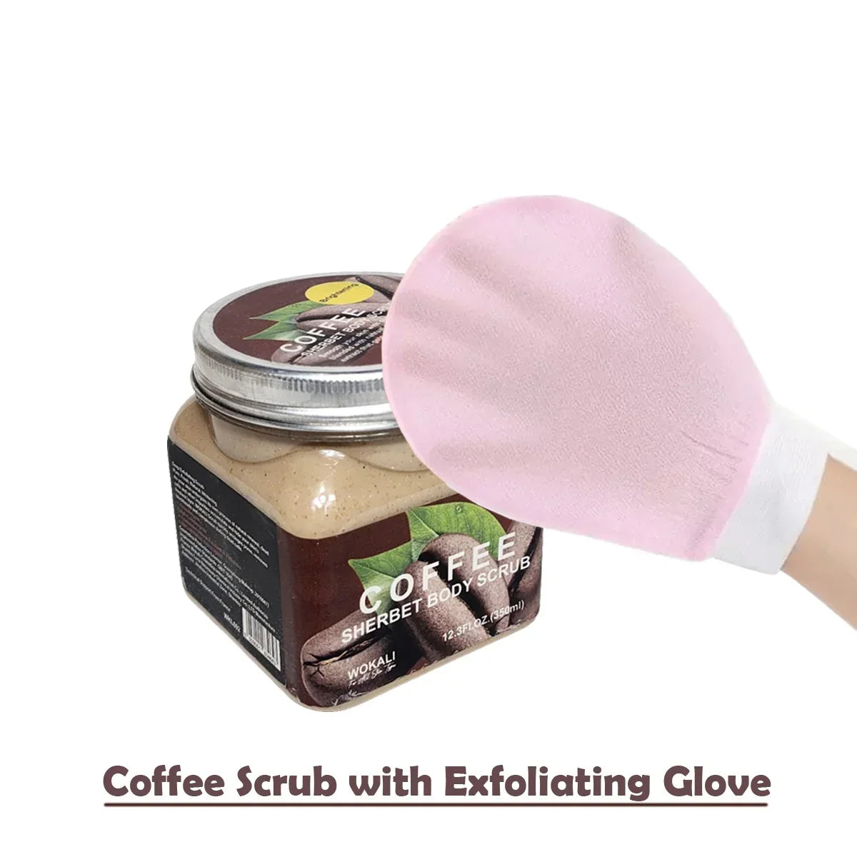 Glow-Up Duo Coffee Scrub & Exfoliating Glove - Buy Online in Pakistan at Cosmia.pk