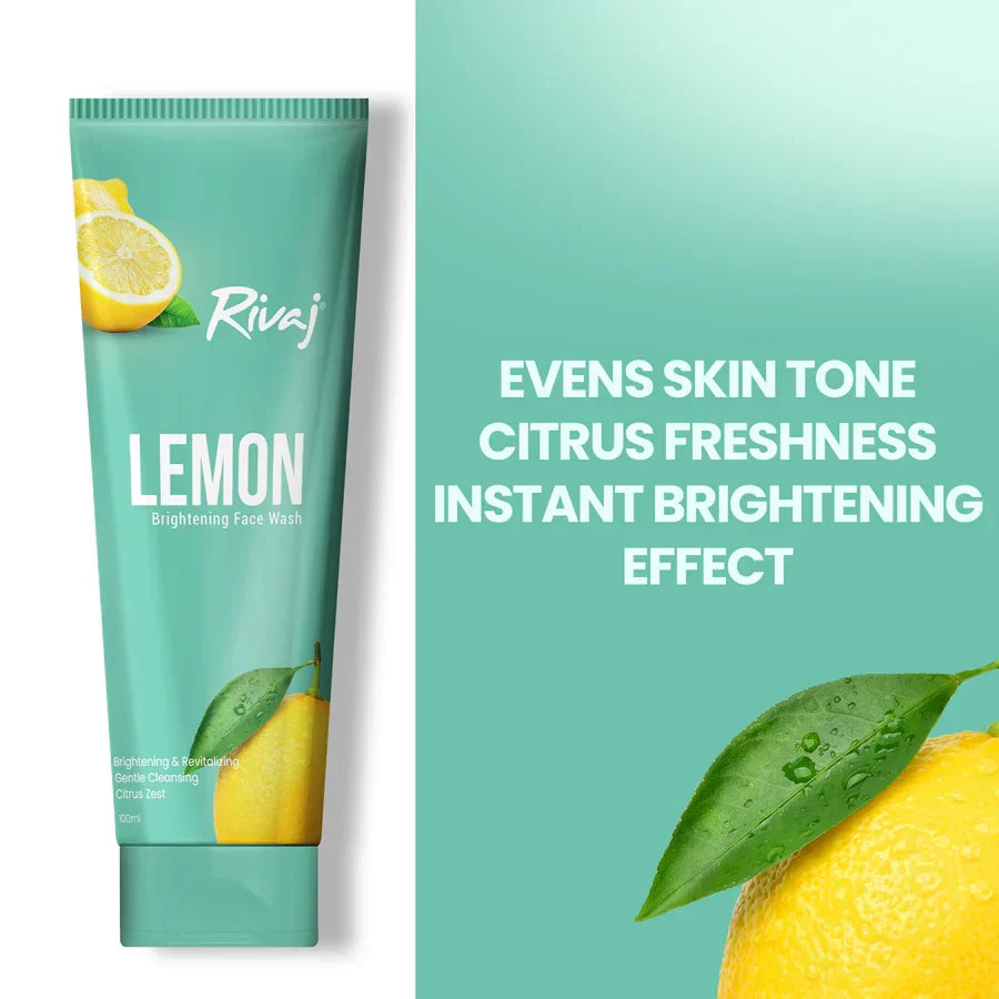 Rivaj Whitening Face Wash - Lemon Extract - Buy Online in Pakistan at Cosmia.pk