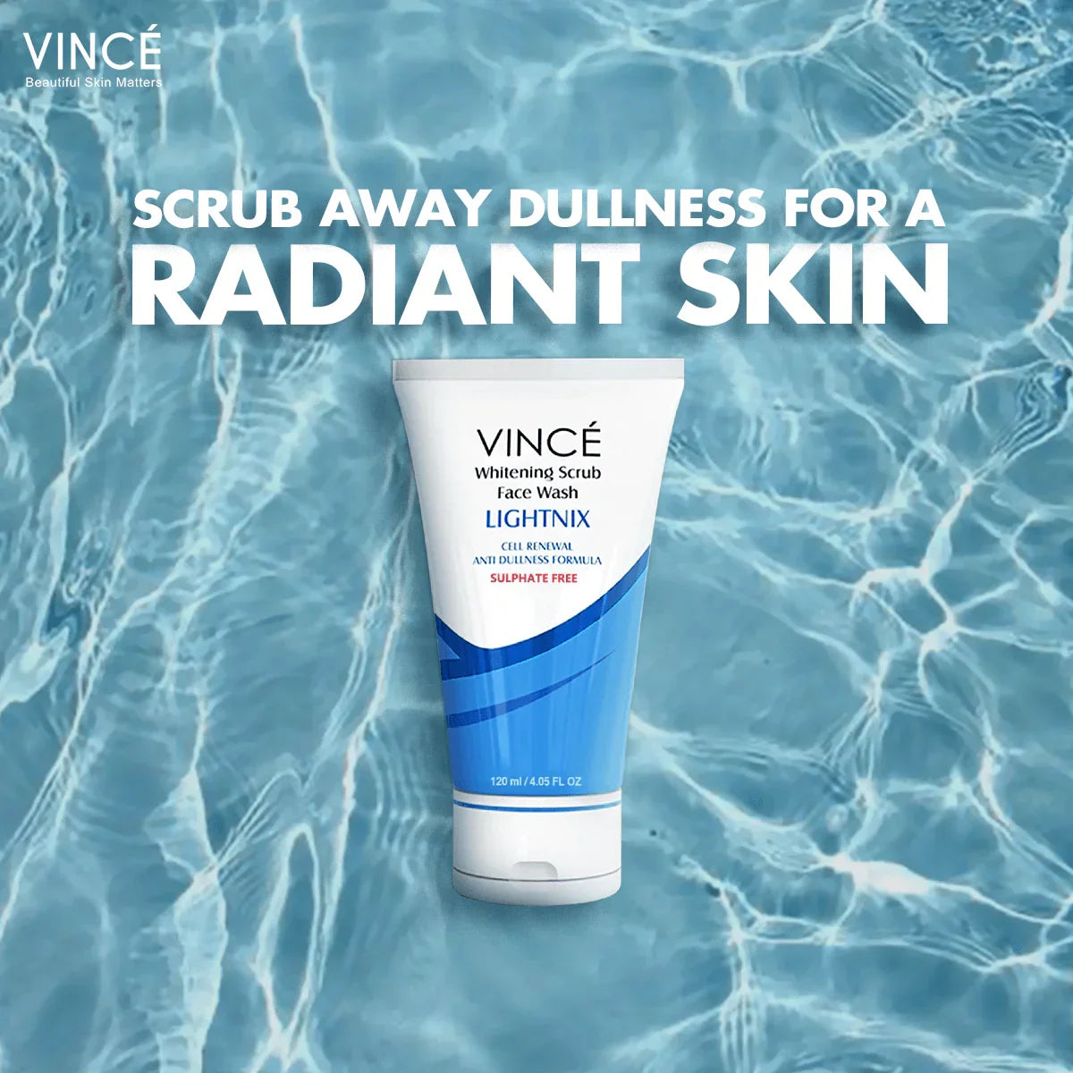 Vince Whitening Scrub Face Wash - 120ml - Buy Online in Pakistan at Cosmia.pk