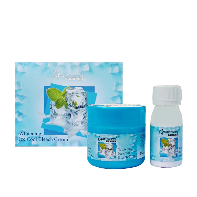 Glamorous Face Ice Cool Bleach Cream, For Soothing, Glowing & - Buy Online in Pakistan at Cosmia.pk