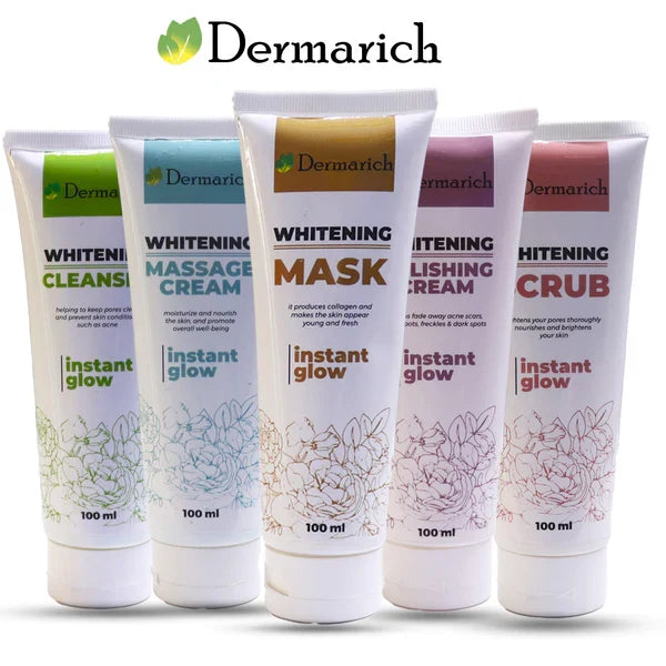 Dermarich Instant Glow Luxury Whitening Facial Kit- 5 Steps - Buy Online in Pakistan at Cosmia.pk