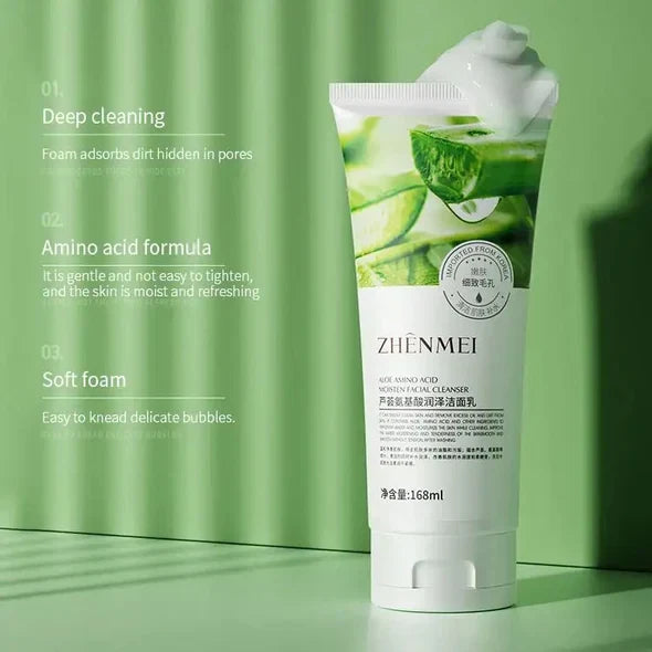 ZHENMEI Aloe Amino Acid Moisturizing Facial Cleanser 168ml - Buy Online in Pakistan at Cosmia.pk