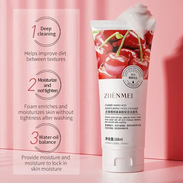 ZHENMEI Cherry Amino Acid Moisturizing Facial Cleanser 168ml - Buy Online in Pakistan at Cosmia.pk