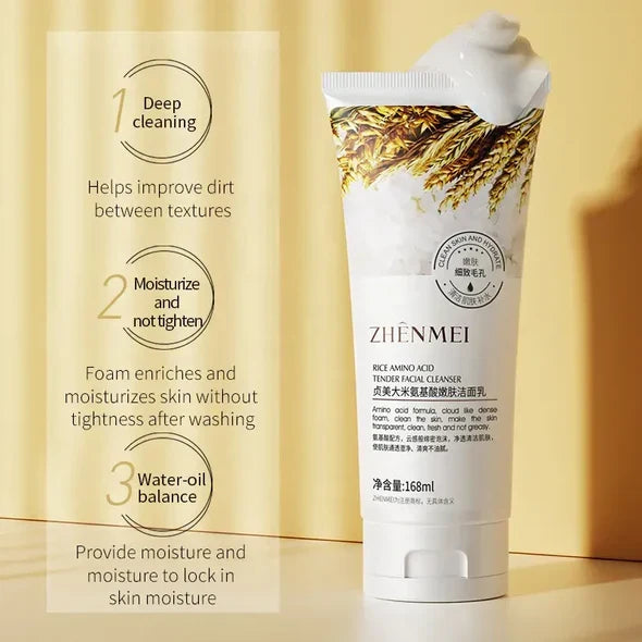 ZHENMEI Rice Amino Acid Tender Facial Cleanser 168ml - Buy Online in Pakistan at Cosmia.pk