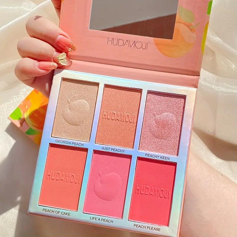 6 Color Hudamoji Bellini Blush + Highlighter Palette - Buy Online in Pakistan at Cosmia.pk