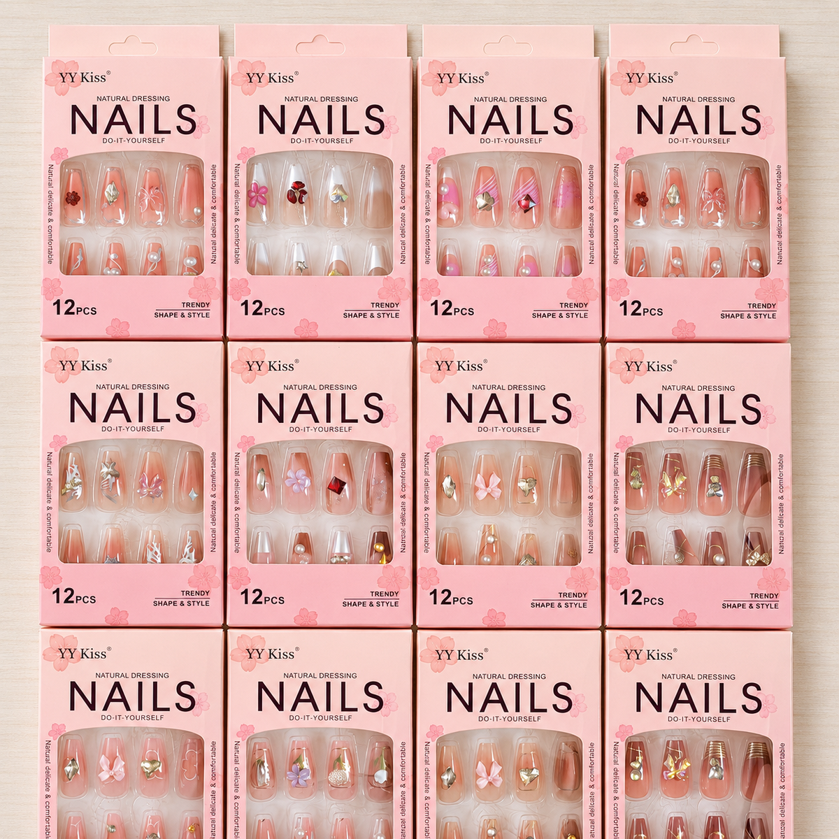 YY Kiss Luxury False Nail – 12Pcs Press On Nails - Buy Online in Pakistan at Cosmia.pk