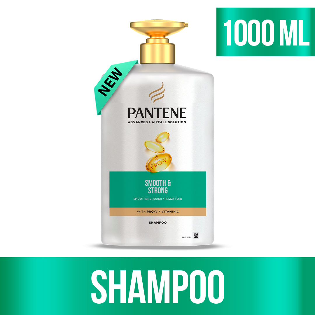 Pantene Smooth & Strong Shampoo 1000ml - Buy Online in Pakistan at Cosmia.pk