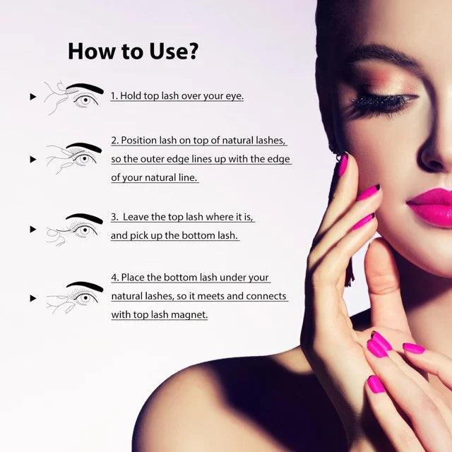 4 Pieces/Set Triple Magnetic False Eyelashes - Buy Online in Pakistan at Cosmia.pk