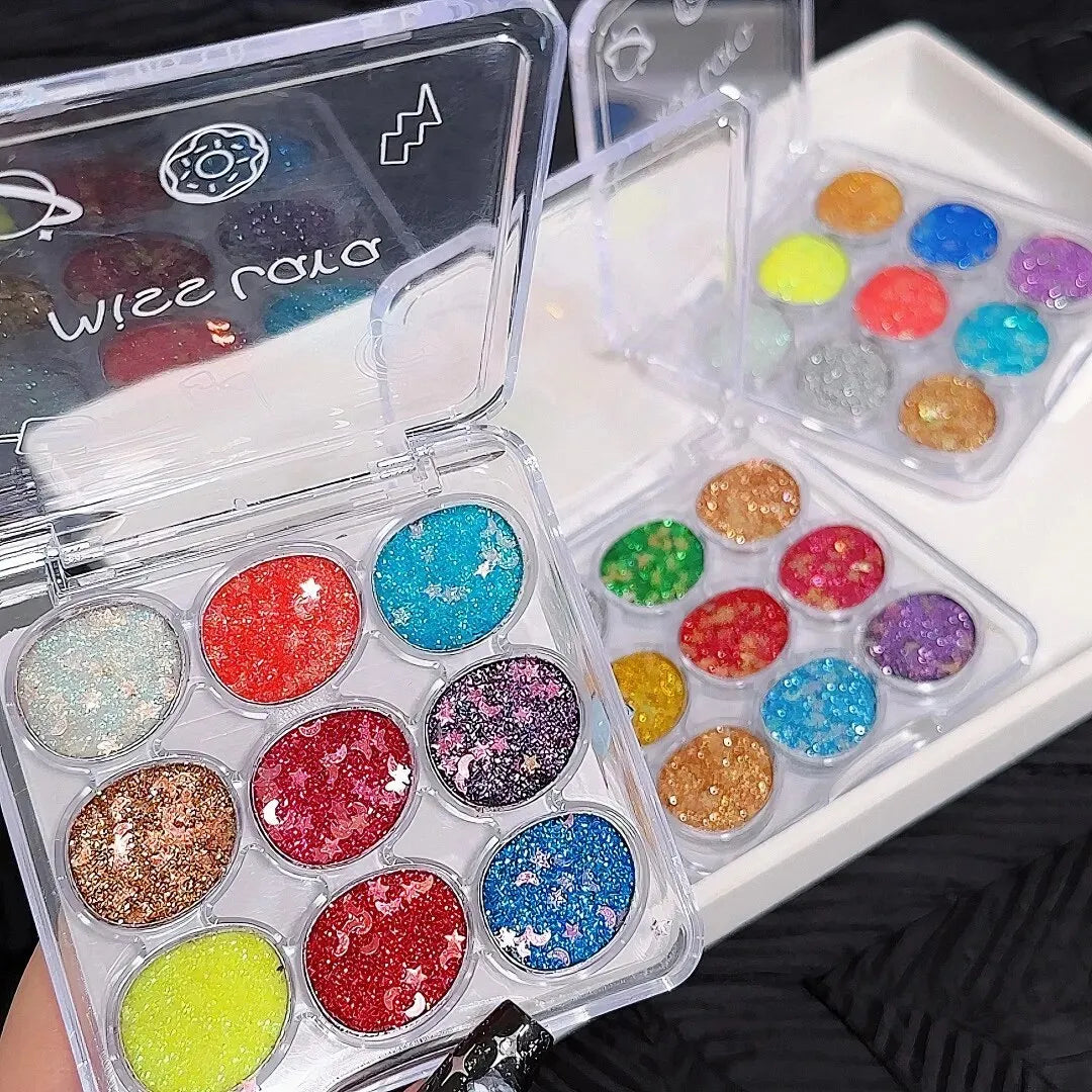 Miss Lara Cream Glitter Eyeshadow Palette - 9 Color - Buy Online in Pakistan at Cosmia.pk