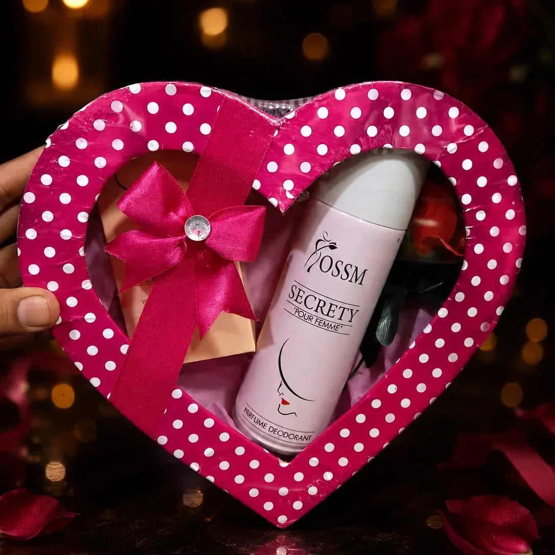 Heart Shape Gift Pack 2 Pcs Perfume 35ml + 200ml Body Spray Set - Buy Online in Pakistan at Cosmia.pk