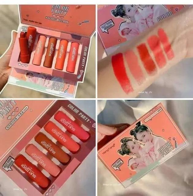 5pcs Silky Touch Color Party Lipstick - Buy Online in Pakistan at Cosmia.pk