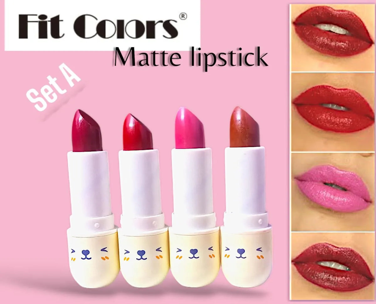 Fit Colors Matte Lipstick 4Pcs - Buy Online in Pakistan at Cosmia.pk