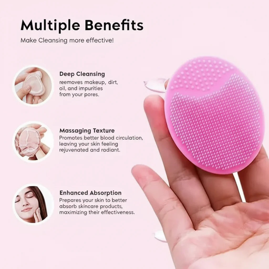 Portable Facial Cleaning Mat Pad Scrubber Silicone Face Cleansing - Buy Online in Pakistan at Cosmia.pk