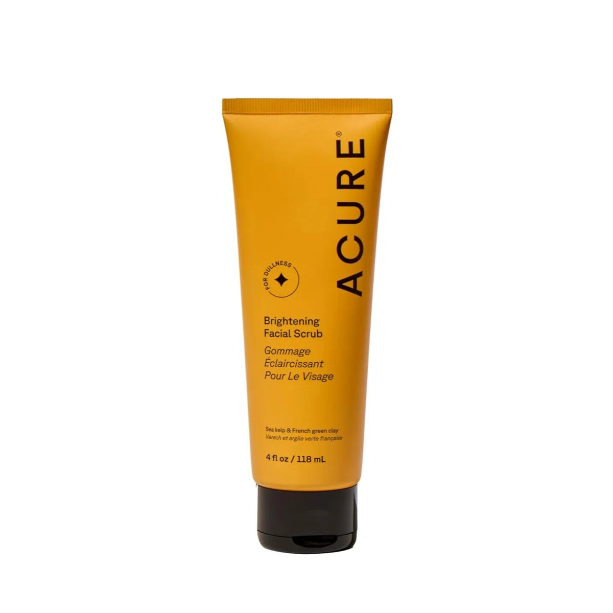 Acure Brightening Facial Scrub 118ml tube studio shot online in Pakistan